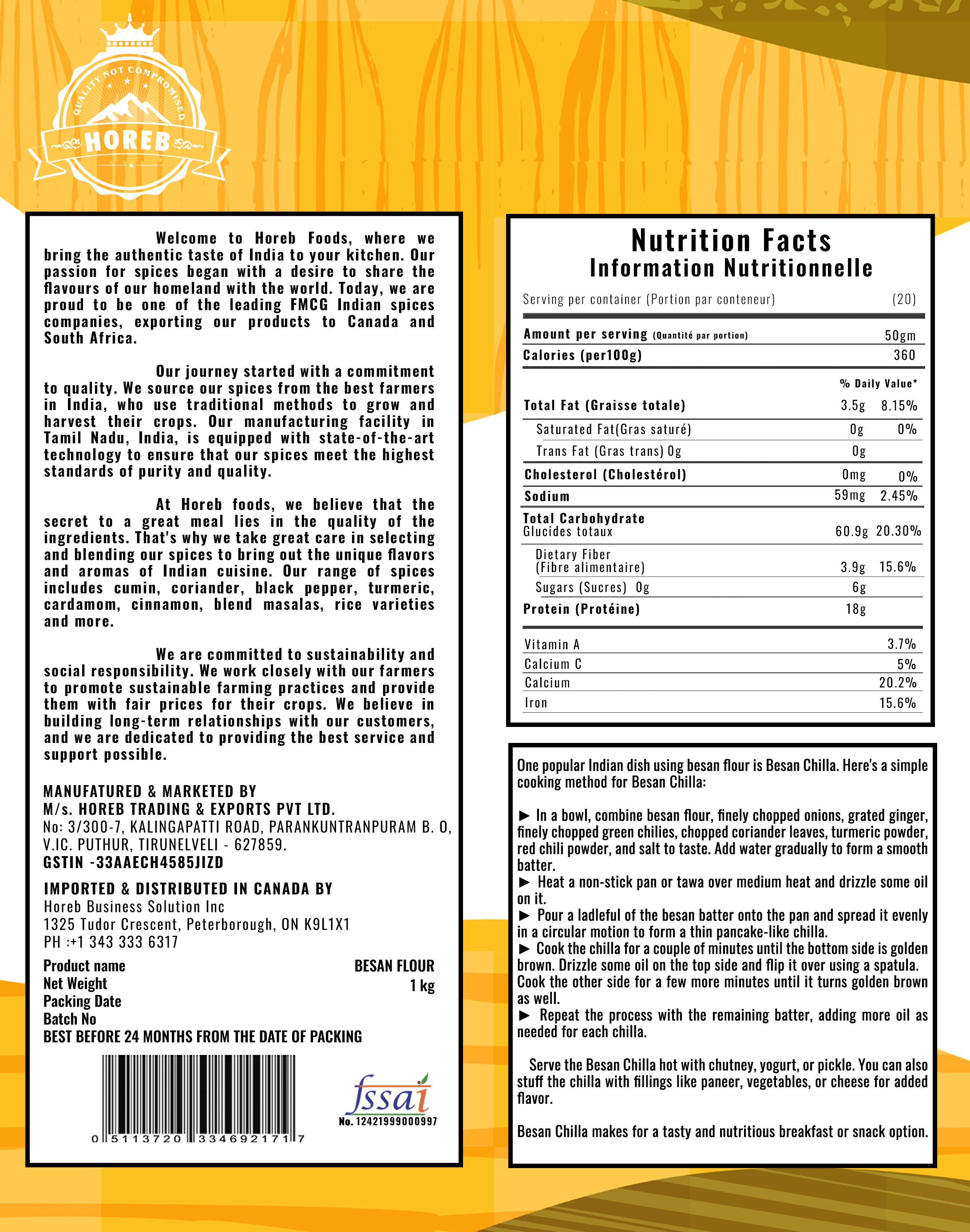 Besan Flour - Back